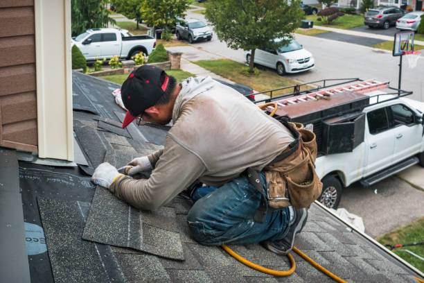 Professional Roofing technician working in Petaluma, CA